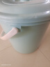 茶花（CHAHUA）帶蓋水桶家用塑料桶手提桶洗衣桶學(xué)生宿舍用桶盆拖把桶圓桶泡腳桶 【藍色】盆桶套裝 21L 1個 曬單實拍圖