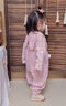 G.DUCKKIDS小黃鴨女童背帶褲套裝秋裝新款寶寶連體衣服t恤兩件套春秋外出 兔子新款粉色套裝 90 曬單實(shí)拍圖