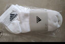 adidas三雙裝舒適短筒襪子男女阿迪達(dá)斯官方 白色/灰 M 曬單實(shí)拍圖