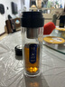 富光雙層玻璃杯車(chē)載一鍵開(kāi)蓋泡茶杯高硼硅茶水分離水杯子男士七夕禮物 曬單實(shí)拍圖