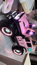 爵士酷派牧馬人兒童電動(dòng)車可坐大人寶寶四驅(qū)越野車男女孩遙控玩具電動(dòng)汽車 至尊粉+皮座+發(fā)光軟輪+14A超威 曬單實(shí)拍圖