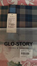 GLO-STORY男女方巾 棉質(zhì)40cm情侶款通用手帕格子經(jīng)典款手絹 曬單實拍圖