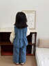 G.DUCKKIDS小黃鴨童裝女童套裝秋裝兒童牛仔衣服女孩子春秋款馬甲牛仔褲套裝 蝴蝶結牛仔三件套 120 尺碼5~6歲【110-120cm】cm 曬單實(shí)拍圖