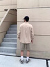 馬克華菲長袖襯衫男士春秋款輕薄透氣純色簡約翻領(lǐng)寬松外套 米灰L 曬單實拍圖