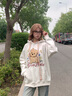 衣品元韓版慵懶風(fēng)爆款衛(wèi)衣女2025秋季新款時(shí)尚寬松圓領(lǐng)套頭百搭長袖上衣 白灰色 L 白灰色（100-120斤） 曬單實(shí)拍圖