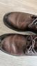金利來(lái)（Goldlion）皮鞋男春季新款正裝德比布洛克男士皮鞋透氣頭層牛皮輕質(zhì)厚底耐磨 深棕色 單層 44 曬單實(shí)拍圖