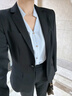 伯德小姐黑色正裝西服套裝女士職業(yè)小個子面試穿搭公考高級感西裝外套 曬單實拍圖