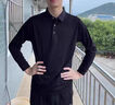 德景天純棉長(cháng)袖polo衫工作服定制logo企業(yè)銷(xiāo)售春秋季工裝文化衫翻領(lǐng)t恤 220g精梳純棉【2038-黑色】 XL 曬單實(shí)拍圖