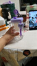 3D掛件高顏值冷萃玻璃杯茶水分離吸管杯子可愛(ài)萌趣水果杯便攜手提 紫色 曬單實(shí)拍圖