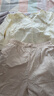 子牧棉麻2025夏裝 女文藝復古套裝五分袖V領(lǐng)刺繡襯衫闊腿褲兩件套8355 杏色上衣+麻本色褲子 2XL (建議135-150斤) 曬單實(shí)拍圖
