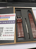 港爵適用于積家表帶真皮男原裝款月相大師小丑鱷魚紋牛皮手表帶蝴蝶扣弧形接口21mm棕色針扣 曬單實(shí)拍圖
