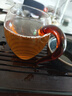 容山堂禾器玻璃公道杯茶漏三件套耐熱加厚分茶器茶海茶杯功夫茶具配件 禾器玻璃晶彩翊口茶海-琥珀大號(hào) 曬單實(shí)拍圖