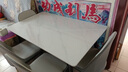 全品屋巖板餐桌家用4-6人小戶(hù)型桌椅組合長(zhǎng)方形現(xiàn)代簡(jiǎn)約吧臺(tái)吃飯大桌子 【12MM厚】亮光雪山白 送貨入戶(hù) 120cm 【寬70CM】一桌四椅 曬單實(shí)拍圖