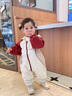 G.DUCKKIDS嬰兒連體衣2025春裝新款韓版男女寶寶拼色長(cháng)袖連帽爬服外出沖鋒衣 紅色 90cm 90 曬單實(shí)拍圖