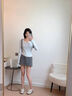 班尼路打底衫女秋冬新款長(cháng)袖t恤女裝修身顯瘦小個(gè)子潮流假兩件上衣服女 深麻灰 &升級假兩件【軟糯親膚】 M 曬單實(shí)拍圖