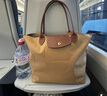 瓏驤（LONGCHAMP）新品 女士大號長柄可折疊手提單肩餃子包托特包購物袋女包 1899 089 P86 沙丘色 曬單實拍圖