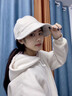 曇蓓漫防曬帽子女士秋冬毛呢漁夫帽大頭圍時(shí)尚洋氣遮太陽(yáng)鴨舌帽騎車(chē)防風(fēng) 秋冬毛呢漁夫帽【米白】可掛口罩 拍照上鏡 可調節大?。?4-60cm） 曬單實(shí)拍圖