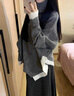 GOREMAN法式灰色不規(guī)則針織毛衣套裝裙子女早秋季2025新款秋冬穿搭一整套 46532毛衣-灰色 均碼 【推薦80-130斤】 曬單實拍圖