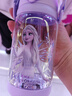 迪士尼（Disney）兒童水杯女孩直飲防摔上學(xué)專用艾莎小學(xué)生幼兒園水壺夏季吸管杯 曬單實拍圖