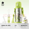 babycare奇趣公仔兒童保溫杯嬰兒寶寶學飲杯吸管水杯水壺不銹鋼-青500ml 曬單實拍圖