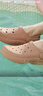 斯凱奇（Skechers）七夕禮物洞洞鞋女士夏季包頭泡泡鞋透氣軟底涼拖鞋休閑鞋111514 曬單實拍圖