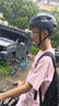 塔斯隊長（TOSUOD）兒童自行車騎行頭盔男女孩平衡車護具青少年輪滑騎行滑板穿戴裝備 曜石黑 M 曬單實拍圖