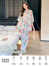浪莎25年春夏新款綿綢女士睡衣舒適大碼寬松家居服套裝抑菌防螨女睡衣 曬單實(shí)拍圖