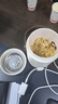 志高（CHIGO）電燉杯養生杯迷你便攜家用燉煮杯辦公室電煮杯稀飯多功能煮粥神器電煮鍋燒水壺 米白色 0.9L 智能款【不沾內膽】 曬單實(shí)拍圖