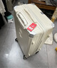 袋鼠高顏值行李箱女學(xué)生2025新款多功能拉桿箱男大容量密碼箱耐用皮箱 168多功能升級加厚款【奶白色】 24寸【初中生推薦】 曬單實(shí)拍圖