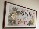 家和萬事興十字繡成品帶框掛畫客廳裝飾畫牡丹花沙發(fā)背景墻壁畫新 家和事興-013 268*112c·m已裝裱實(shí)木框 曬單實(shí)拍圖