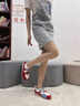妙麗（Millies）品牌芭蕾德訓鞋女2025新款淺口拼色瑪麗珍鞋軟底休閑女鞋運動涼鞋 米紅 37 曬單實拍圖
