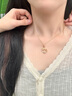央創(chuàng  )時(shí)尚錦鯉平安扣銀項鏈女生玉吊墜七夕情人節生日禮物送女友老婆s925 曬單實(shí)拍圖