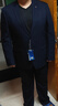 HLA海瀾之家西服套裝男彈力松緊腰商務(wù)正裝西服套裝男HTXAD3Y057Q 藏青57(西服+褲子) 7XL 195/116C 推薦202-220斤 曬單實(shí)拍圖
