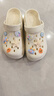 名創(chuàng)優(yōu)品（MINISO）洞洞鞋男女夏季外穿涼鞋防滑厚底踩屎感包頭涼拖鞋 卡其+海洋星星 曬單實(shí)拍圖
