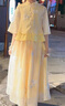 迪士尼（Disney）女童新中式套裝夏季2025新款兒童漢服童裝衣服女孩國(guó)風(fēng)唐裝兩件套 黃色無(wú)袖款 150 建議11~12歲【140-150cm】 曬單實(shí)拍圖