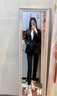 clotho Rennie品牌女裝小西裝外套女2025春秋新款韓版氣質(zhì)修身顯瘦休閑西大衣 黑色 M 曬單實(shí)拍圖
