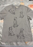 UR秋季新款女裝潮流撞色萌寵印花圓領(lǐng)短袖T恤UWU440145 中灰藍 M 曬單實(shí)拍圖