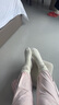 FitonTon3雙襪子女無(wú)骨中筒棉紗線(xiàn)條紋堆堆襪長(cháng)筒襪 曬單實(shí)拍圖