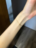 YIN隱「易」系列一絲金線18K金手鏈蛇骨鏈閃耀送女友閨蜜七夕禮物 一絲金線手鏈 曬單實拍圖