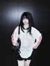 LDBE美式復古運動(dòng)風(fēng)長(cháng)袖T恤女Kitty貓印花寬松小眾設計感寬松上衣潮牌 白色 M 【95-115斤】 曬單實(shí)拍圖