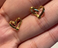 行金銀中黃金耳飾999足金絲帶心形黃金耳釘計(jì)價(jià)生日禮物 七夕 送女友 絲帶愛(ài)心耳釘按實(shí)發(fā)多退少補(bǔ) 約1.4g 多退少補(bǔ) 曬單實(shí)拍圖