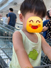 迷你巴拉兒童寶寶網(wǎng)眼背心夏季吸汗透氣打底睡衣【2件裝】 咖藍色 【2件裝】 100 曬單實(shí)拍圖