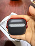 斯幻柯適用AirPods4代保護(hù)套AirPods4代藍(lán)牙耳機(jī)套 降噪耳機(jī)殼airpods4代透明保護(hù)磨砂殼-電音-黑紅色 曬單實(shí)拍圖