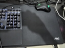 AOC 純色系列 電競游戲鼠標墊超大號 800*300*4mm加厚鎖邊辦公鍵盤電腦書桌墊 M170 純黑色 曬單實拍圖
