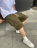 nasawassup官方聯(lián)名工裝短褲男潮流美式寬松五分褲休閑褲夏季褲子男生直 卡其色DK33-HMFS L 【建議100斤-120斤】 曬單實(shí)拍圖