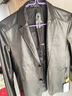 JASONWOOD正品高端品牌頭層牛皮真皮皮衣男士修身皮西裝夾克外套商務(wù)西服 高檔黑色【官方正品】 常規 春秋款 XL 曬單實(shí)拍圖