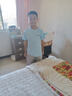 回力童裝男童套裝夏款兒童短袖t恤男中大童純棉半袖夏季薄款運(yùn)動夏裝 H回力霧霾藍(lán)K藍(lán)+H回力霧霾藍(lán)K灰 140 cm 曬單實(shí)拍圖