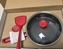 特福（Tefal）平底鍋家用牛排不粘煎鍋少油煙有鈦煎餅鍋電磁爐燃氣灶通用28cm 曬單實(shí)拍圖