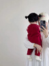 波步（BORBOON B）嬰兒衣服秋裝連體衣女寶寶滿月百天周歲抓周服哈衣套裝秋季爬爬服 【紅色】7603 73cm 曬單實拍圖
