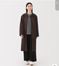 無印良品（MUJI）女式不易沾水防紫外線立領(lǐng)大衣防曬衣服女款25年早秋風(fēng)衣外套女裝 深棕色 S (155/80A) 曬單實(shí)拍圖